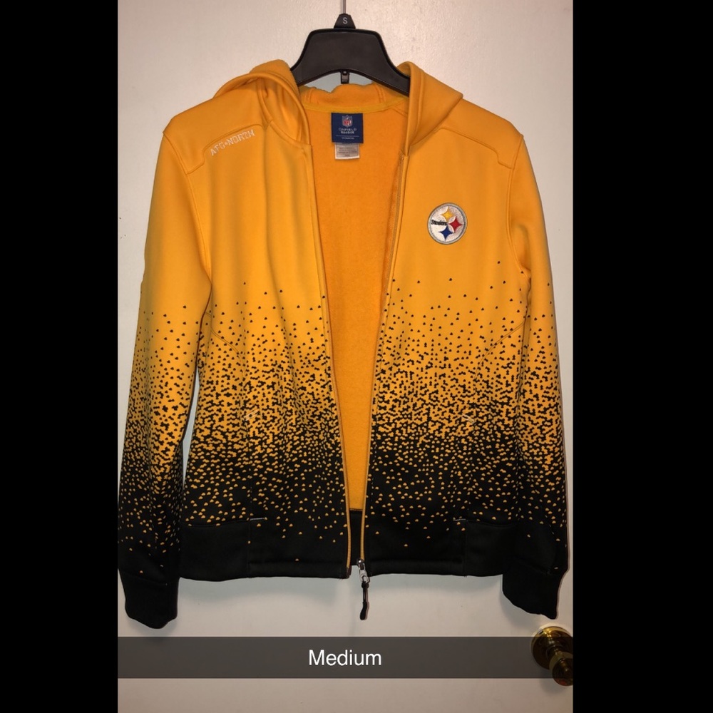 Steelers on field Reebok full zip jacket